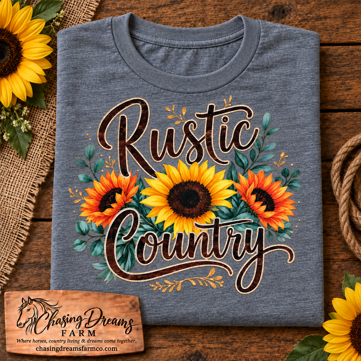 Rustic Country Sunflower Tee
