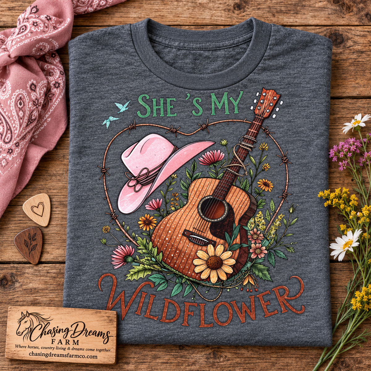 She’s My Wildflower Country Music Graphic Tee