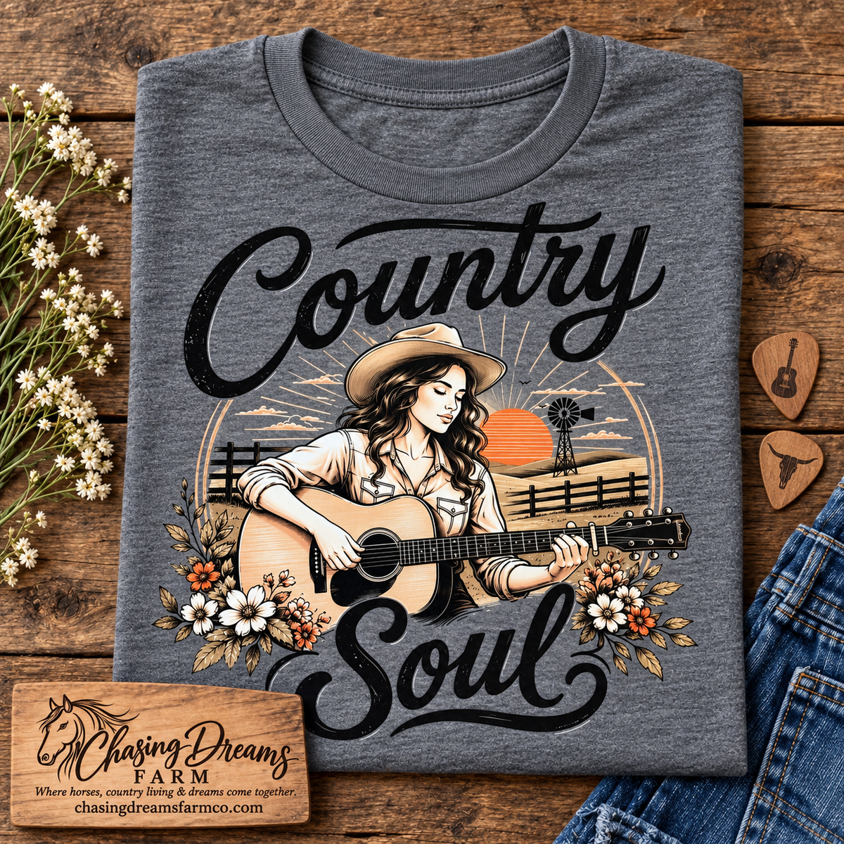 Country Soul Cowgirl Music Graphic Tee