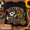 Western Mama Cow Print Graphic Tee